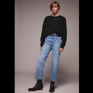 Zara Hi Rise Ankle Straight Jeans